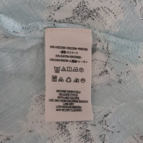 Free People Womens Blue Sz L French Quarter Mini Floral Wrap Sleeveless Dress - Picture 14 of 15